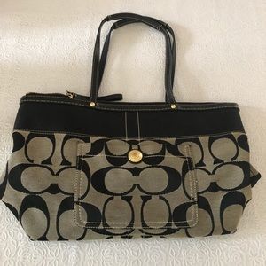 CLASSIC COACH BAG Black & Gray